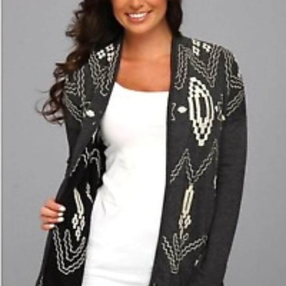 Lucky Brand | Lotus Bliss Embroidered Cardigan - Picture 1 of 6